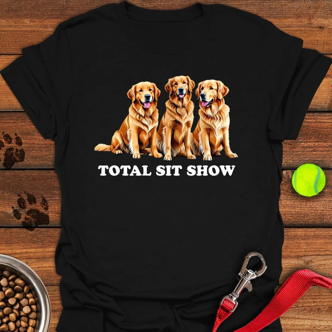 Golden Retriever Sit Show T-Shirt Black
