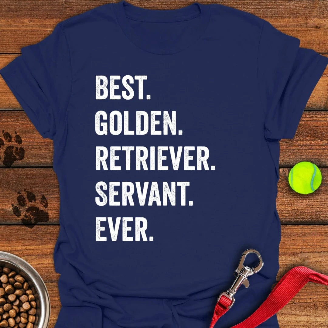 Best Golden Retriever Servant Ever T-Shirt Navy