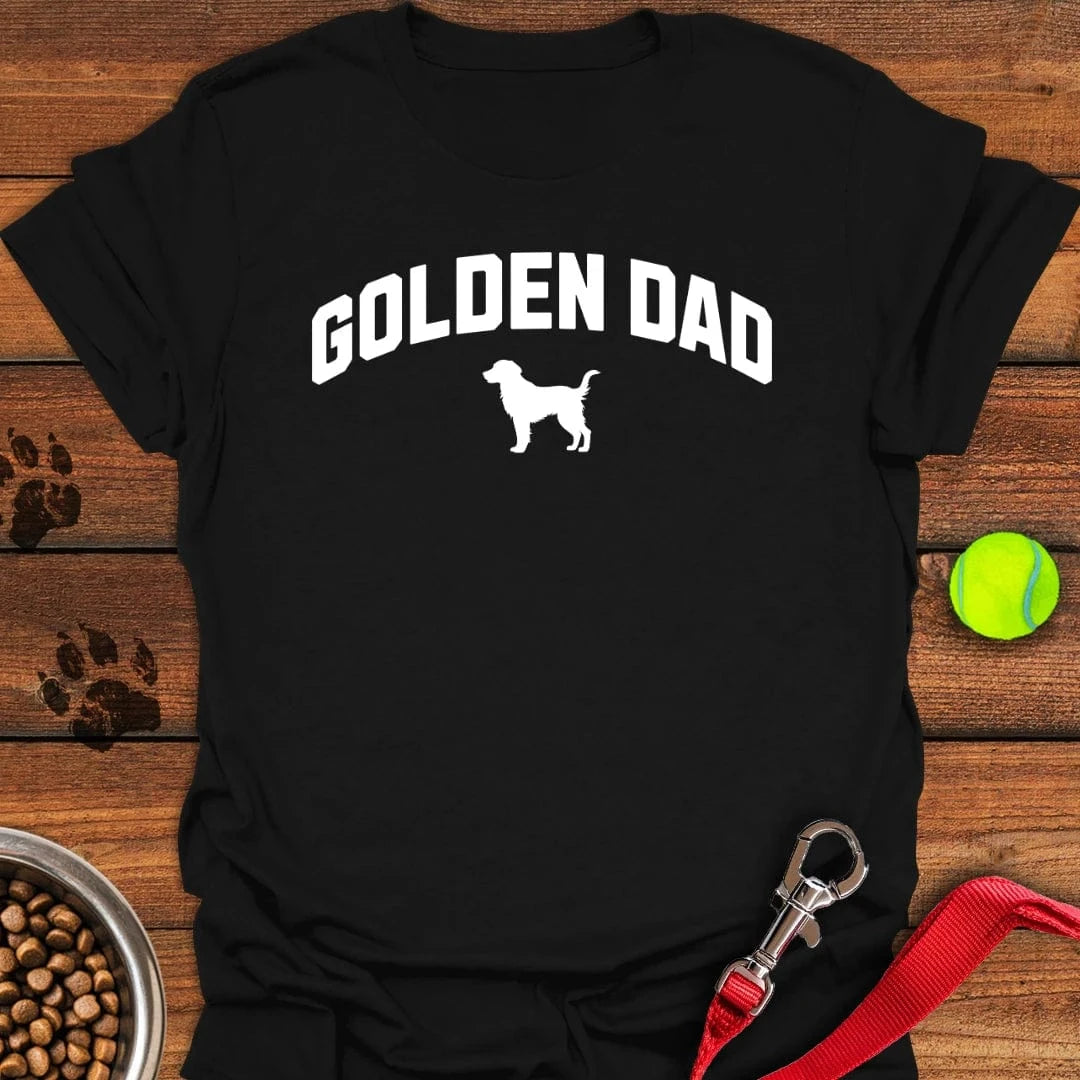 Golden Labrador Dad T-Shirt Black