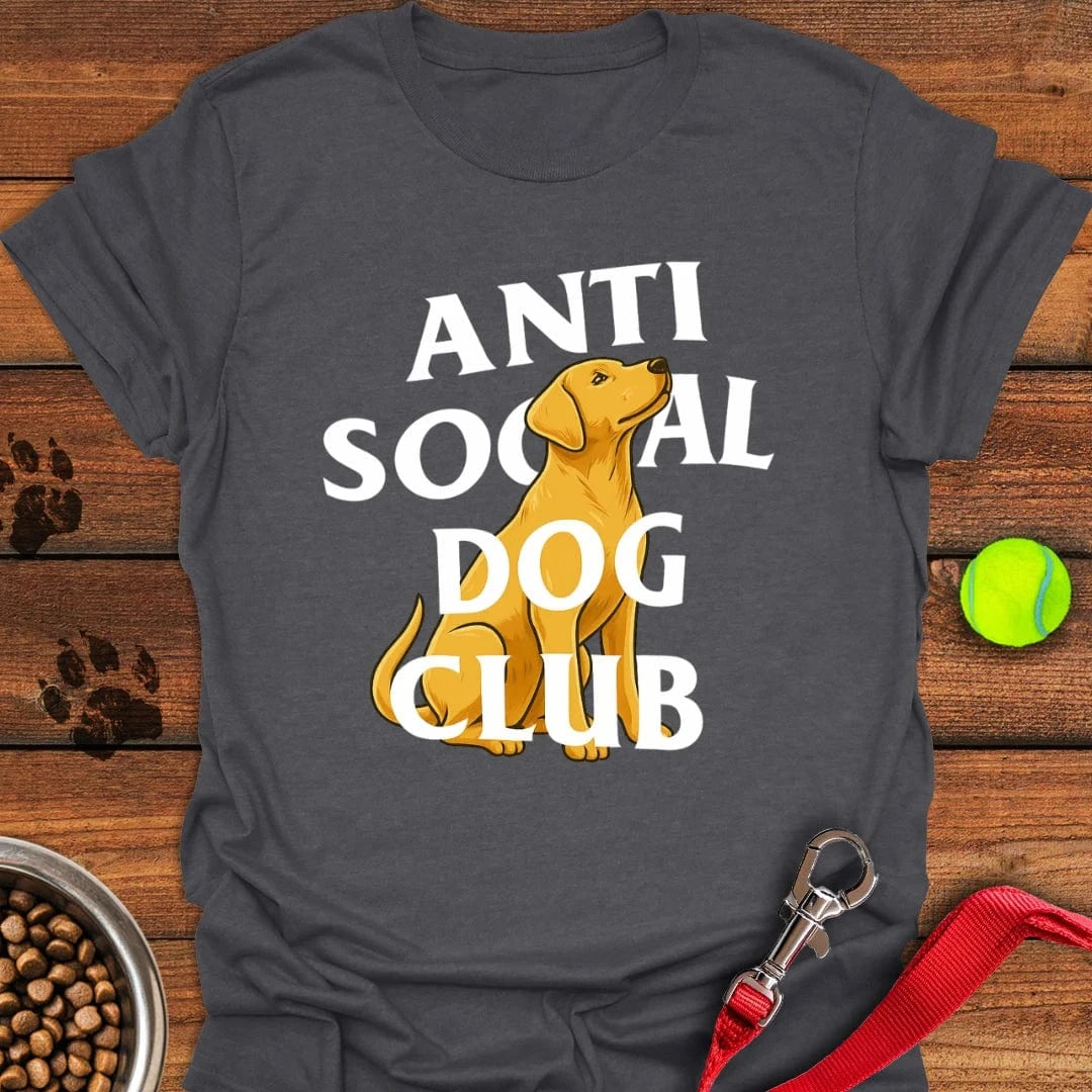 Anti Social Dog Club Labrador T-Shirt Dark Heather
