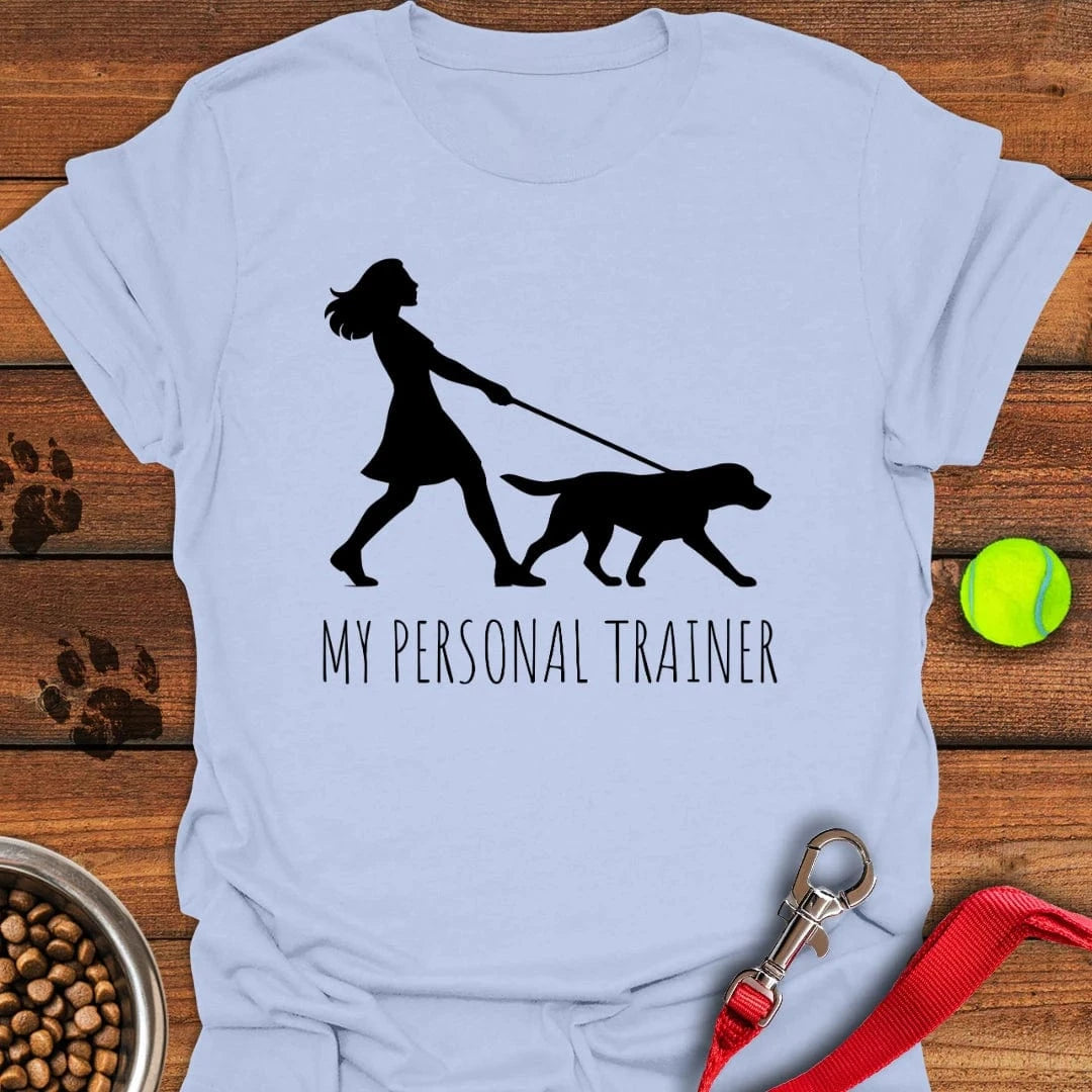 My Personal Trainer Labrador T-Shirt Light Blue