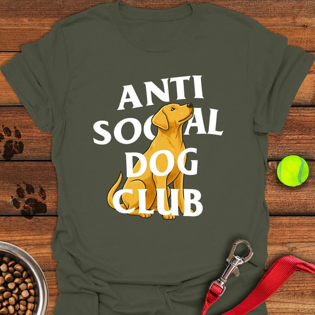 Anti Social Dog Club Labrador T-Shirt Military Green