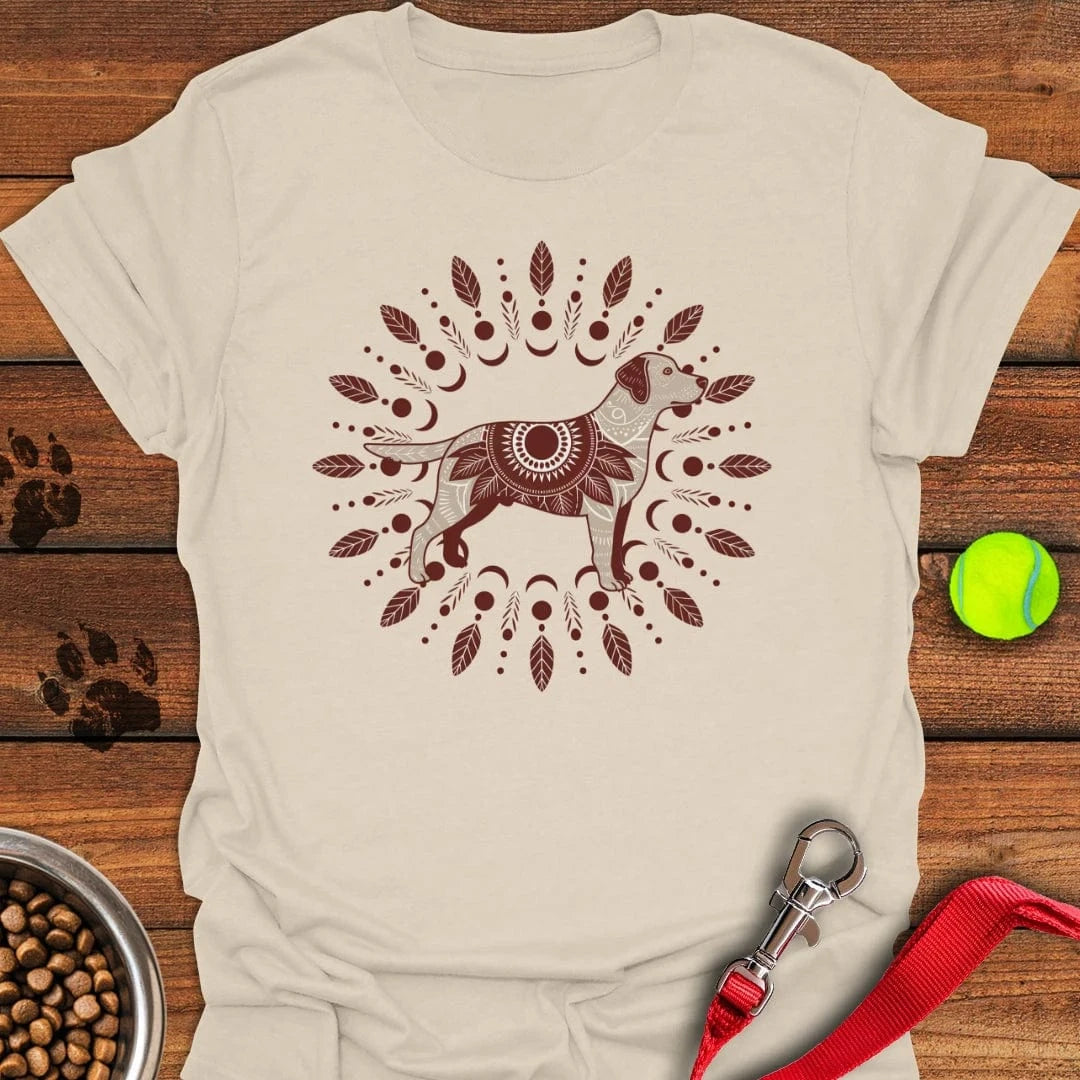 Labrador Boho Mandala T-Shirt Natural