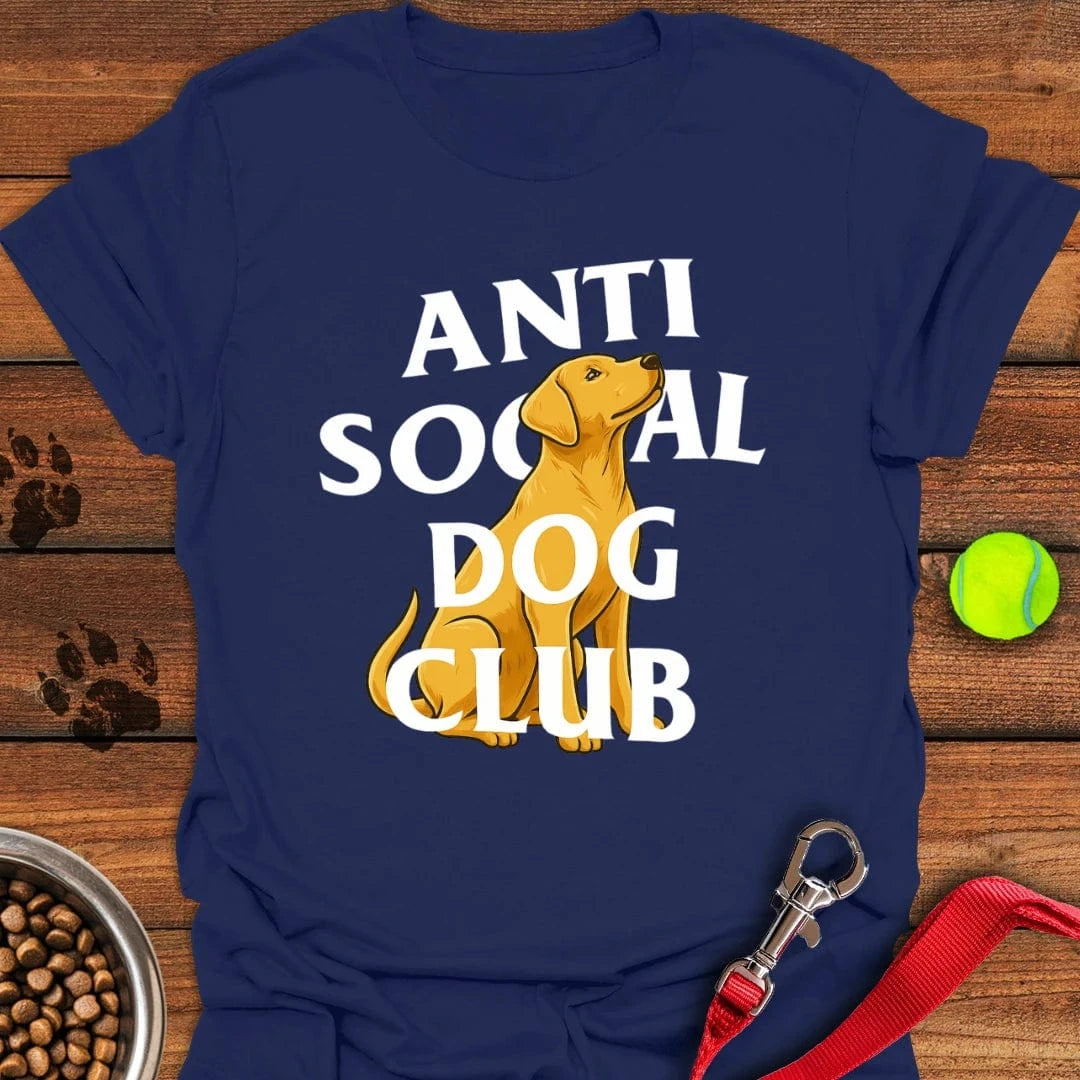 Anti Social Dog Club Labrador T-Shirt Navy
