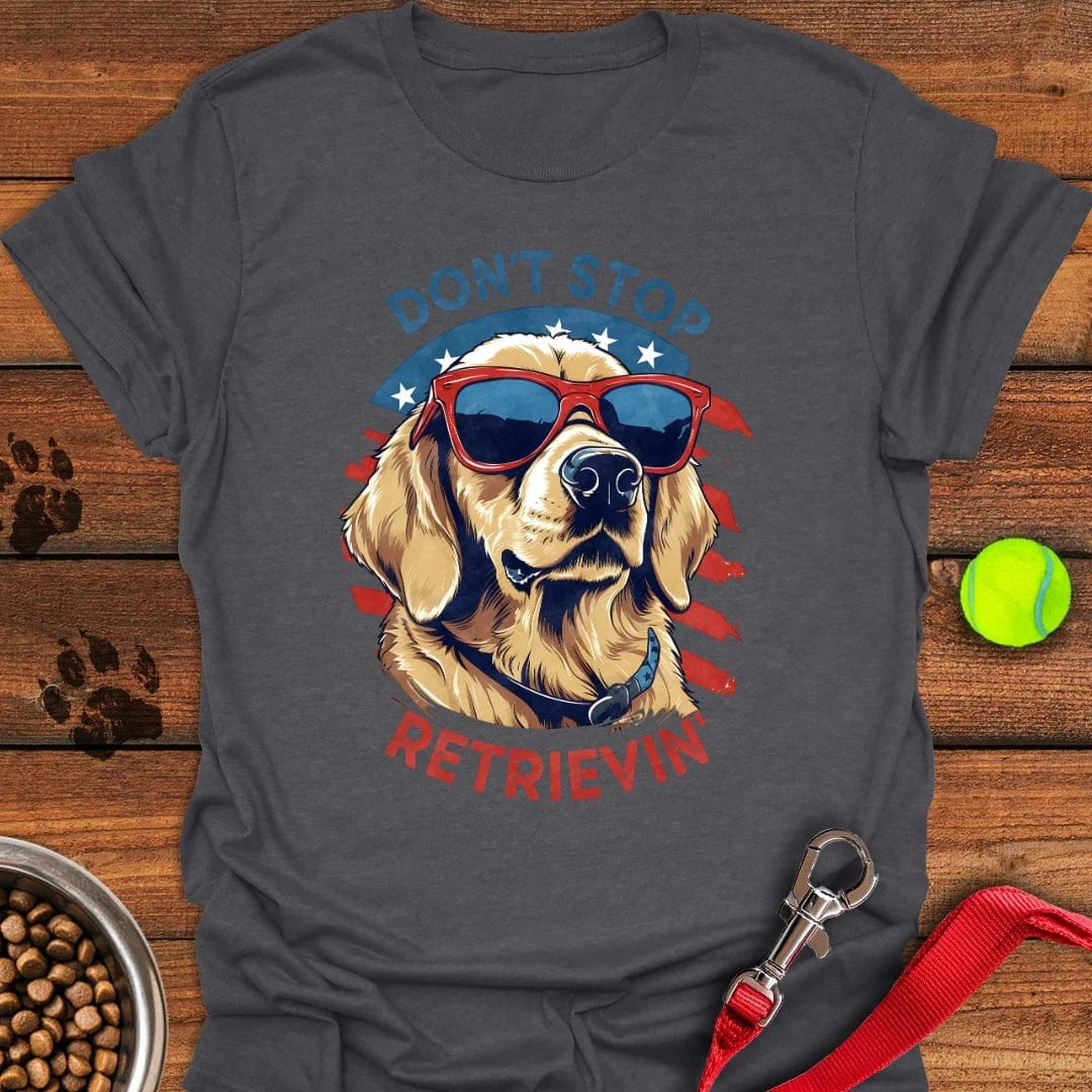 Funny Golden Retriever Dark Heather