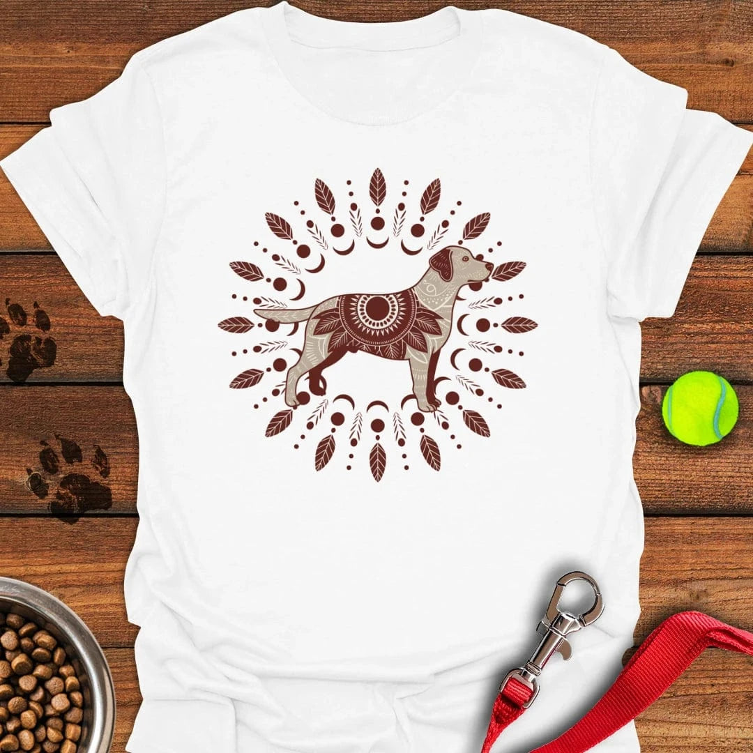 Labrador Boho Mandala T-Shirt White