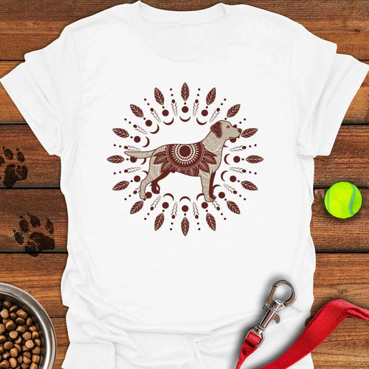Labrador Boho Mandala T-Shirt White