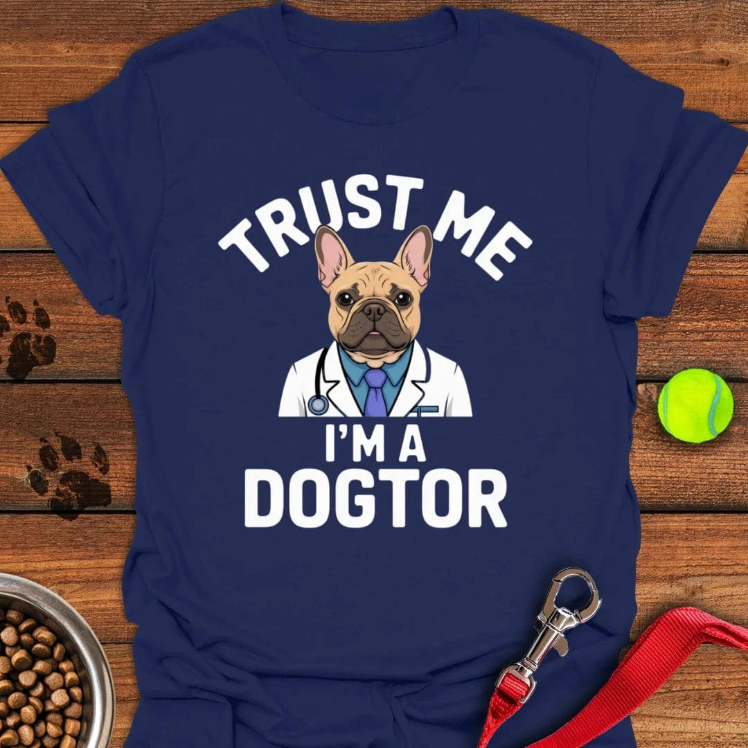 French Bulldog Dogtor T-Shirt Navy