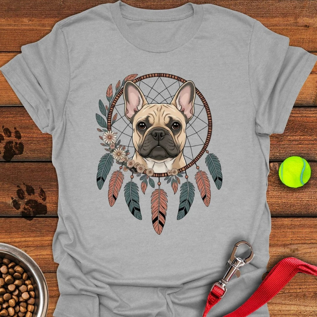French Bulldog Dream Catcher T-Shirt Sport Grey