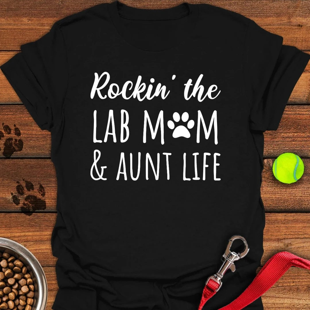 Lab Mom & Aunt Life Black