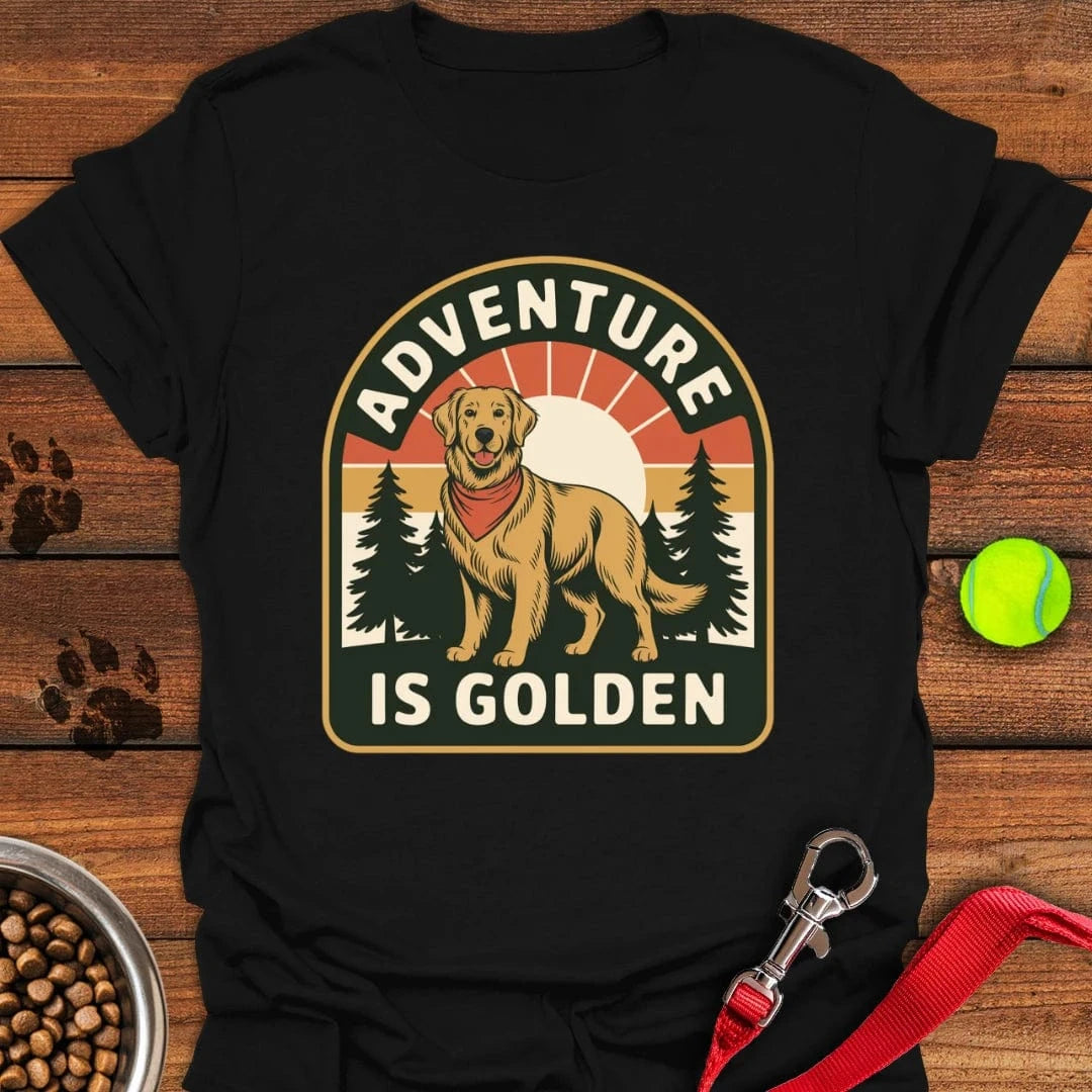 Adventure Is Golden Retriever T-Shirt