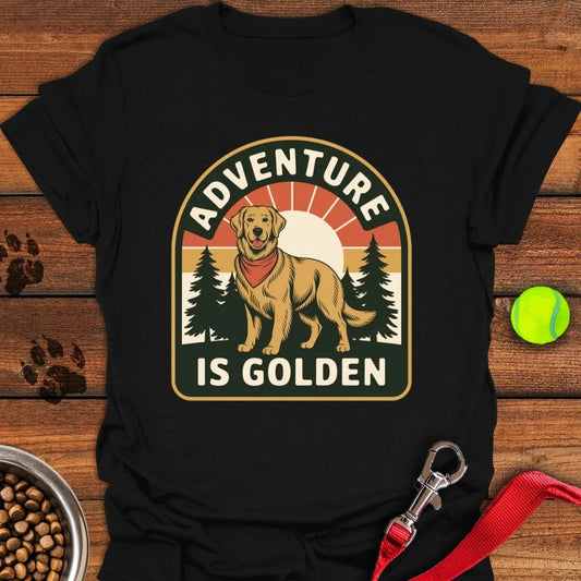 Adventure Is Golden Retriever T-Shirt