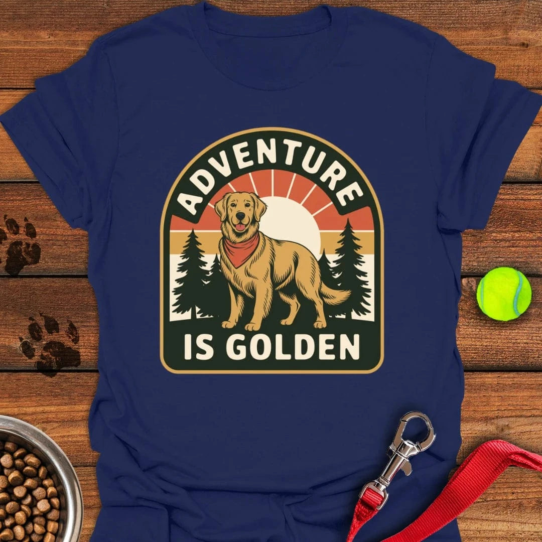 Adventure Is Golden Retriever T-Shirt