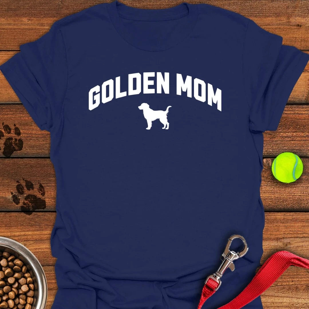 Golden Retriever Mom T-Shirt Navy