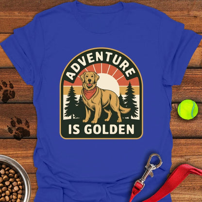 Adventure Is Golden Retriever T-Shirt