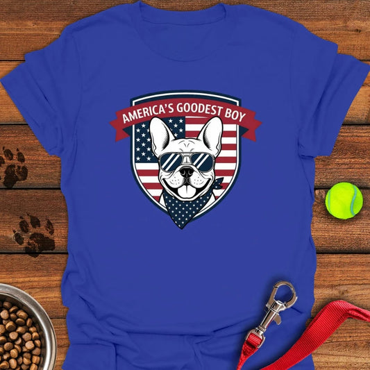 French Bulldog Goodest Boy T-Shirt Royal