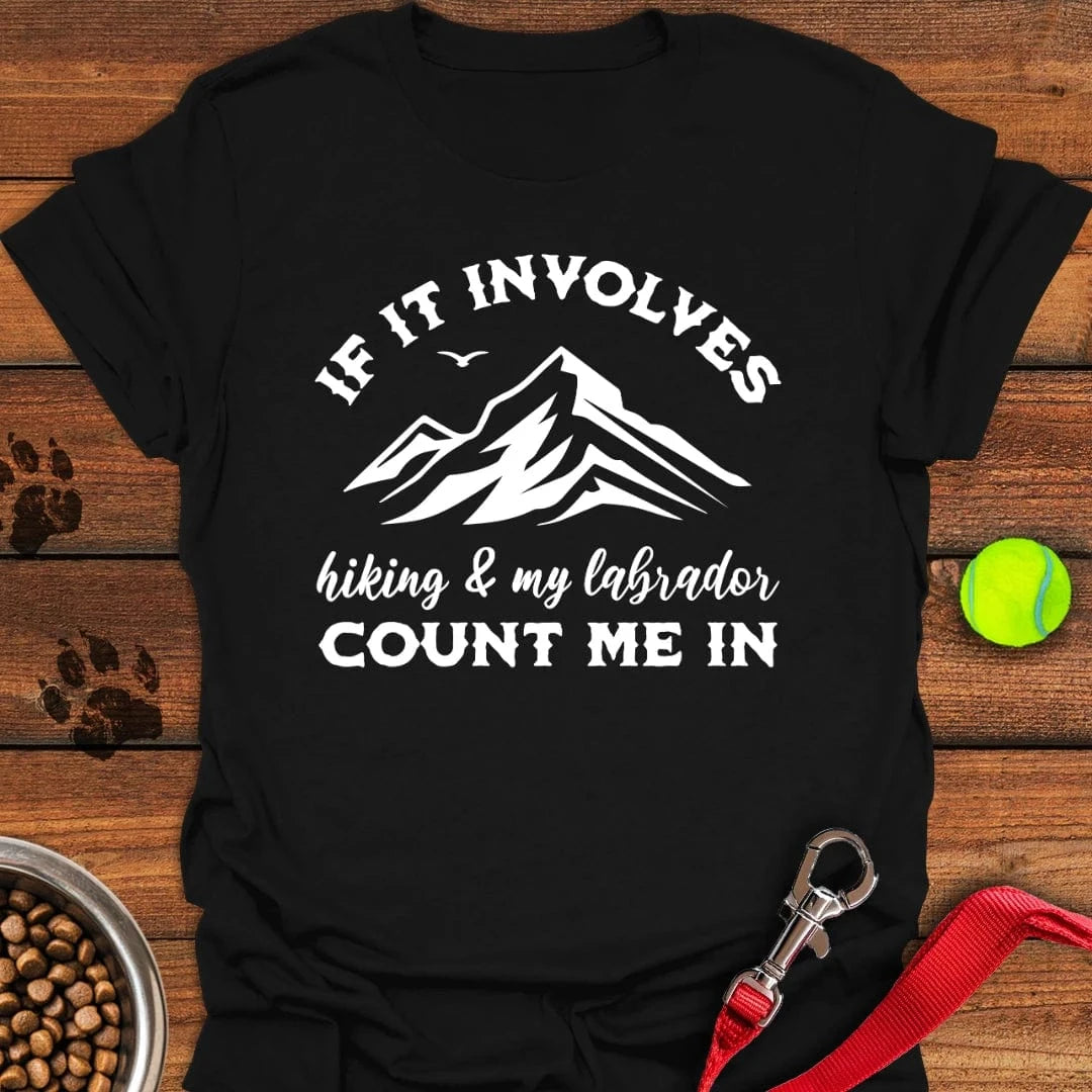 Hiking & My Labrador T-Shirt Black