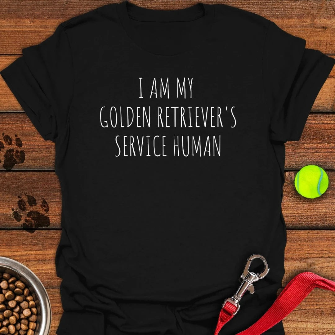 Golden Retriever Service Human T-Shirt Black