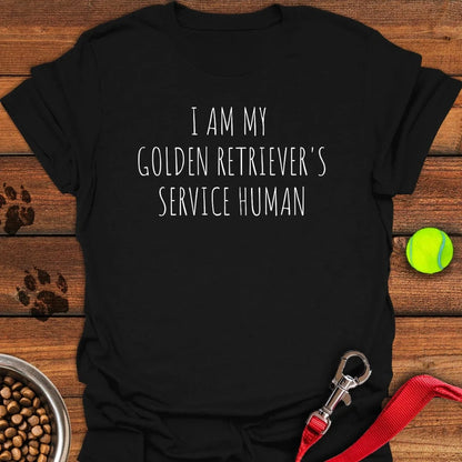 Golden Retriever Service Human T-Shirt Black