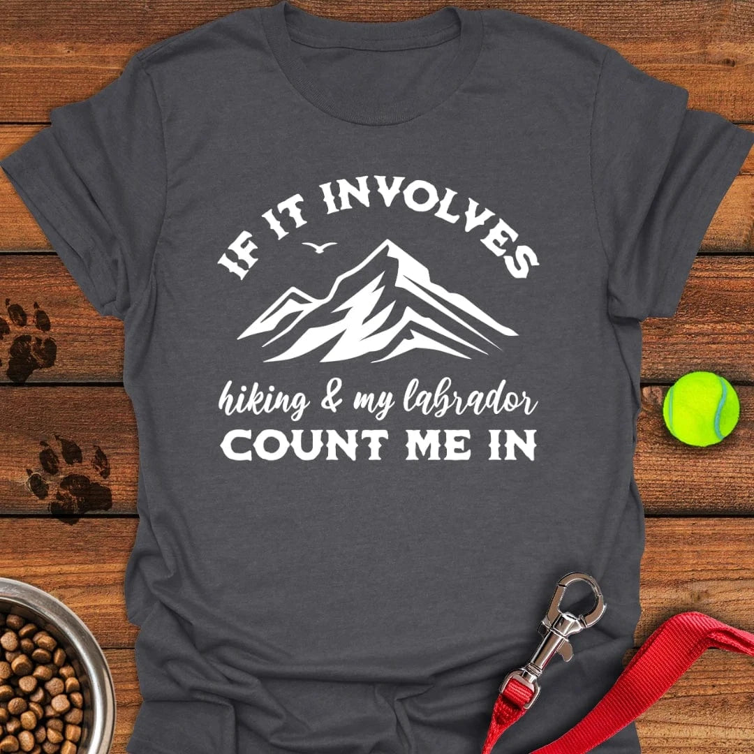 Hiking & My Labrador T-Shirt Dark Heather