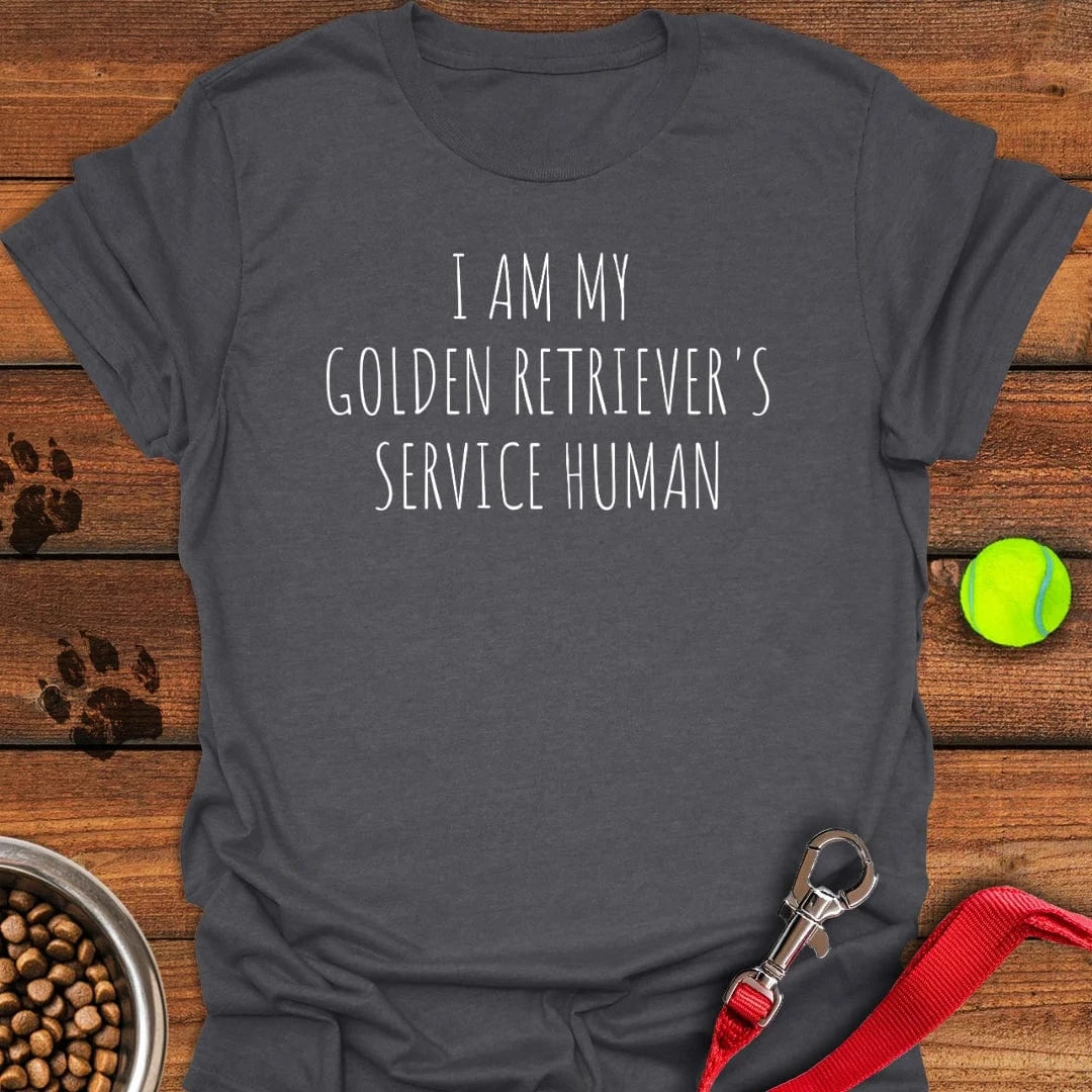 Golden Retriever Service Human T-Shirt Dark Heather