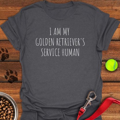 Golden Retriever Service Human T-Shirt Dark Heather