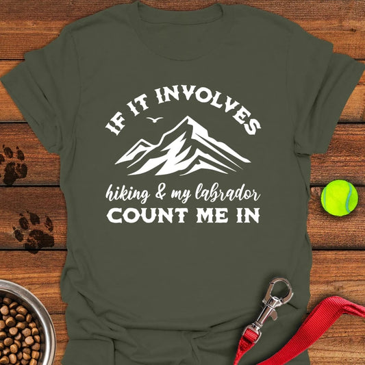 Hiking & My Labrador T-Shirt Military Green