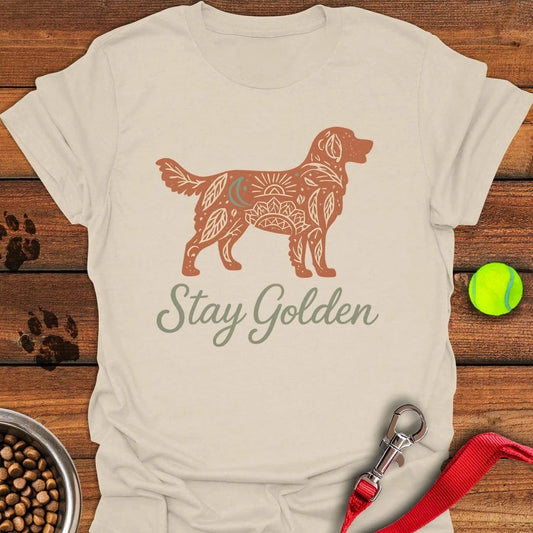 Stay Golden Retriever T-Shirt Natural