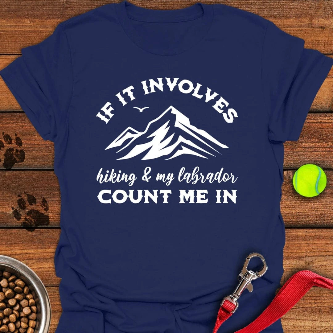 Hiking & My Labrador T-Shirt Navy