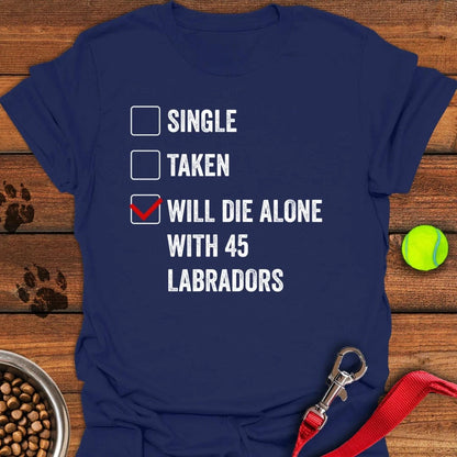Labrador Relationship Status T-Shirt Navy