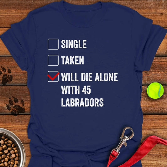 Labrador Relationship Status T-Shirt Navy