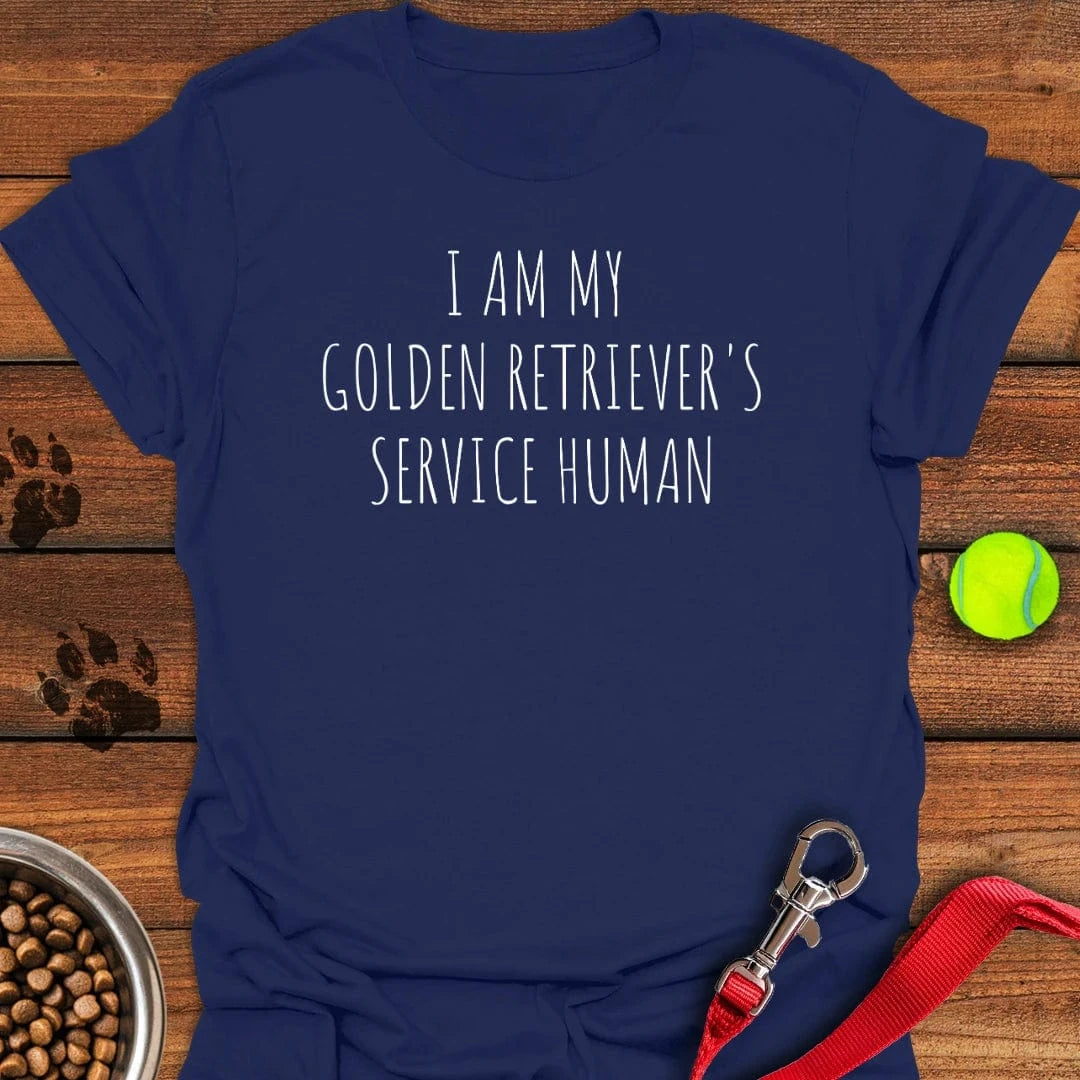 Golden Retriever Service Human T-Shirt Navy