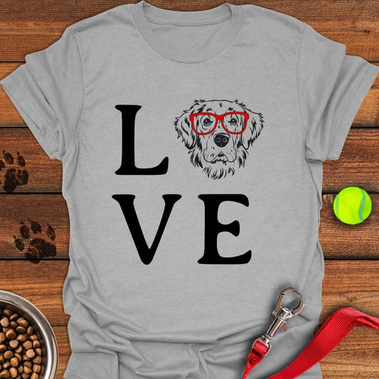Golden Retriever Love T-Shirt Sport Grey