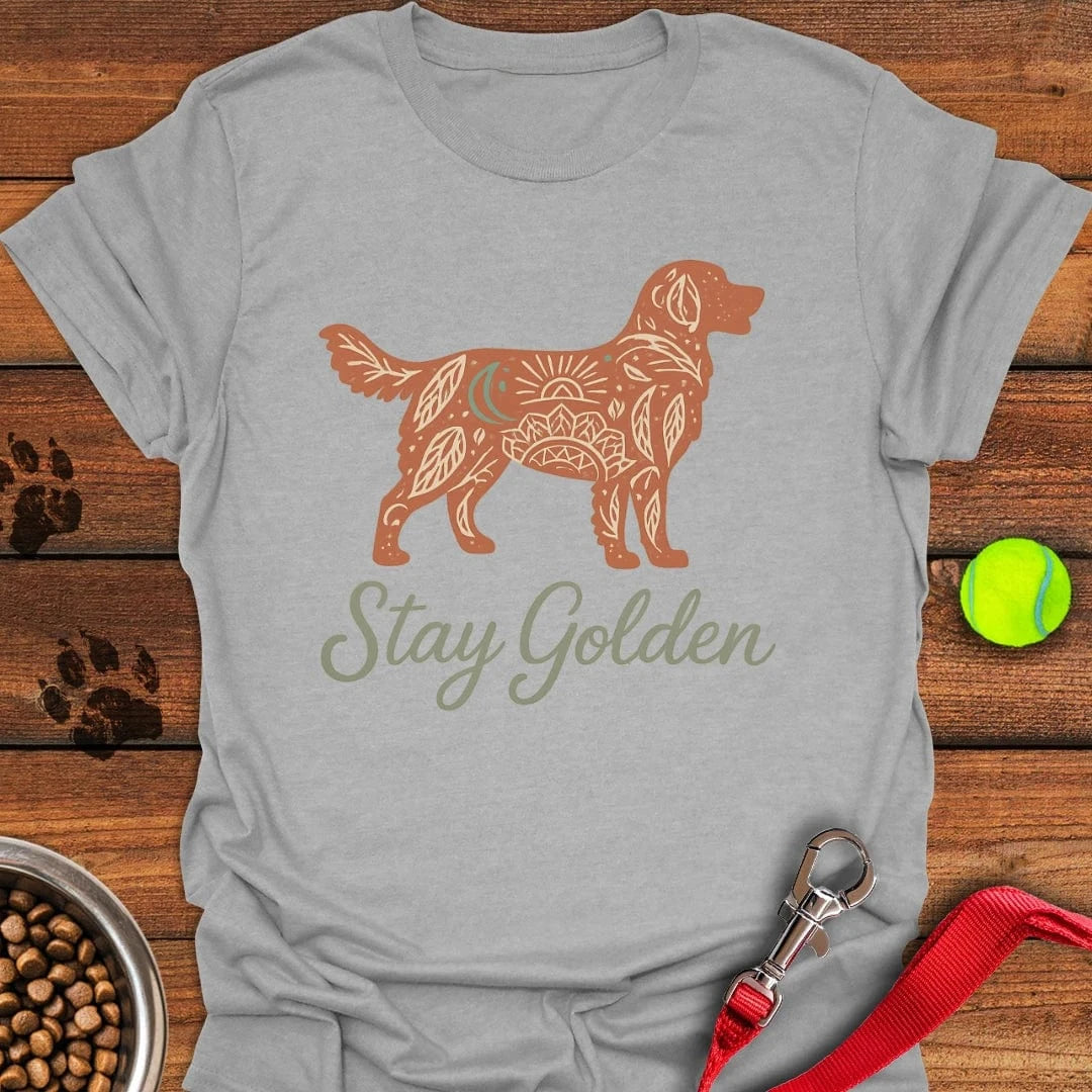 Stay Golden Retriever T-Shirt Sport Grey