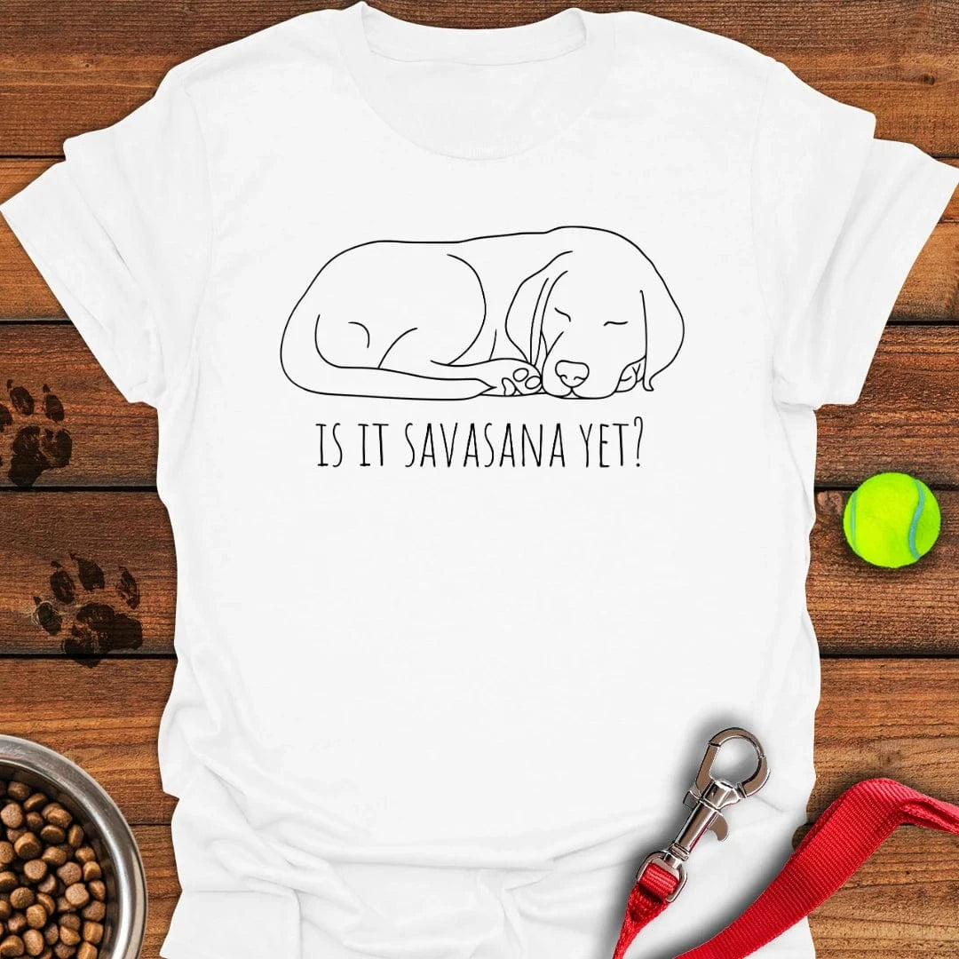 Savasana Yoga Labrador T-Shirt White