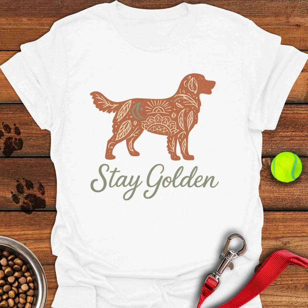 Stay Golden Retriever T-Shirt White