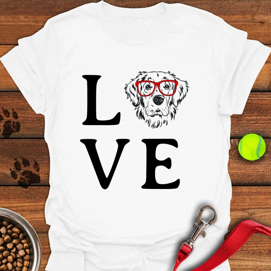 Golden Retriever Love T-Shirt White