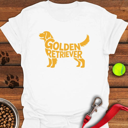Golden Retriever Retro T-Shirt White