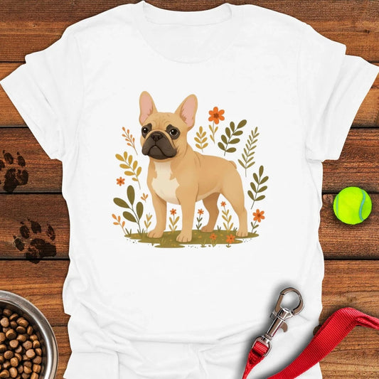 French Bulldog Flowers T-Shirt White