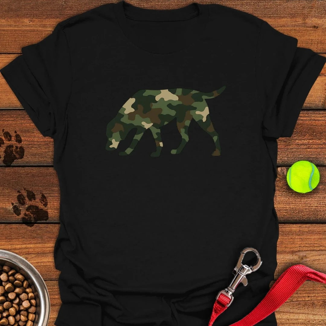 Labrador Camouflage Hunting T-Shirt Black