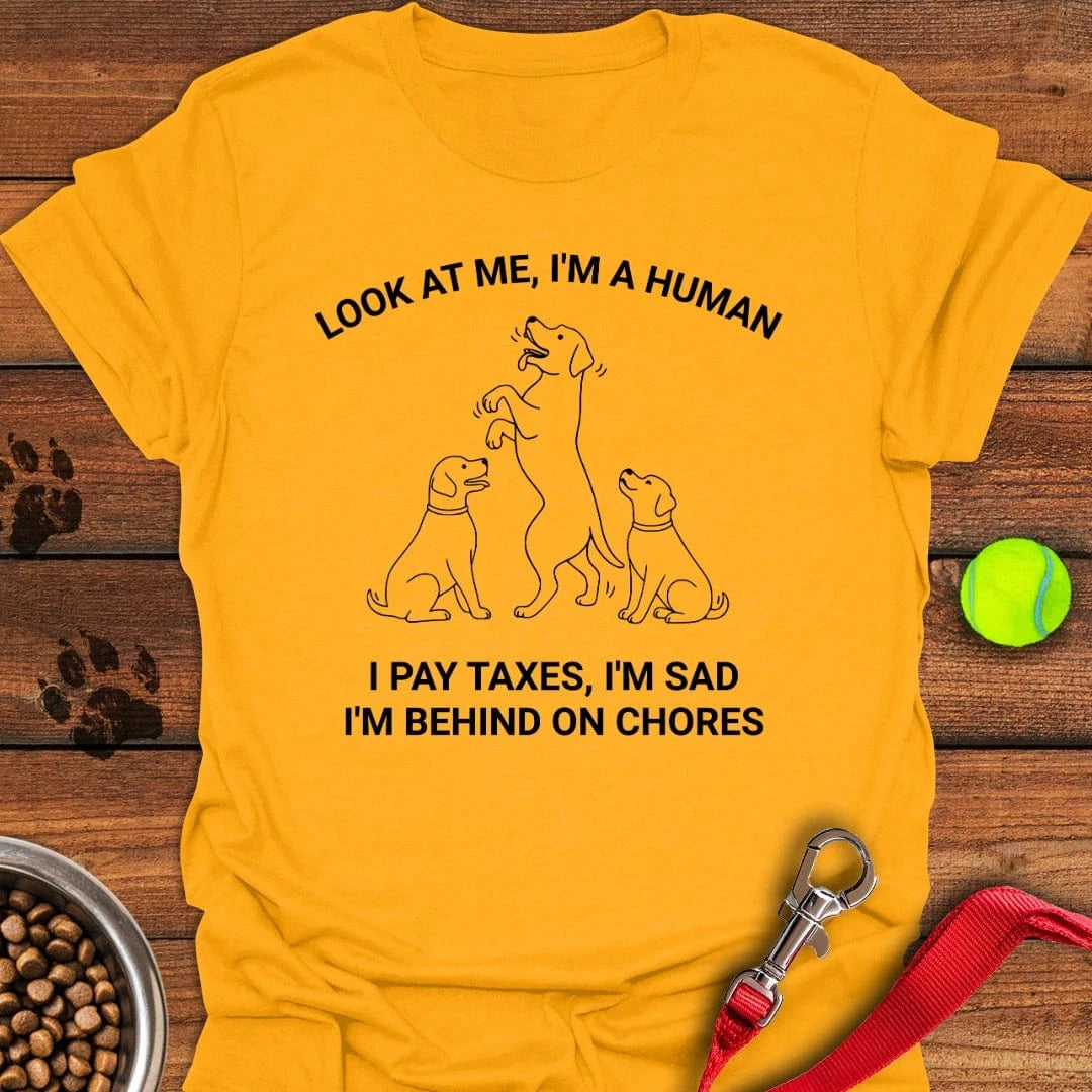 Funny Labrador Human Meme T-Shirt Gold