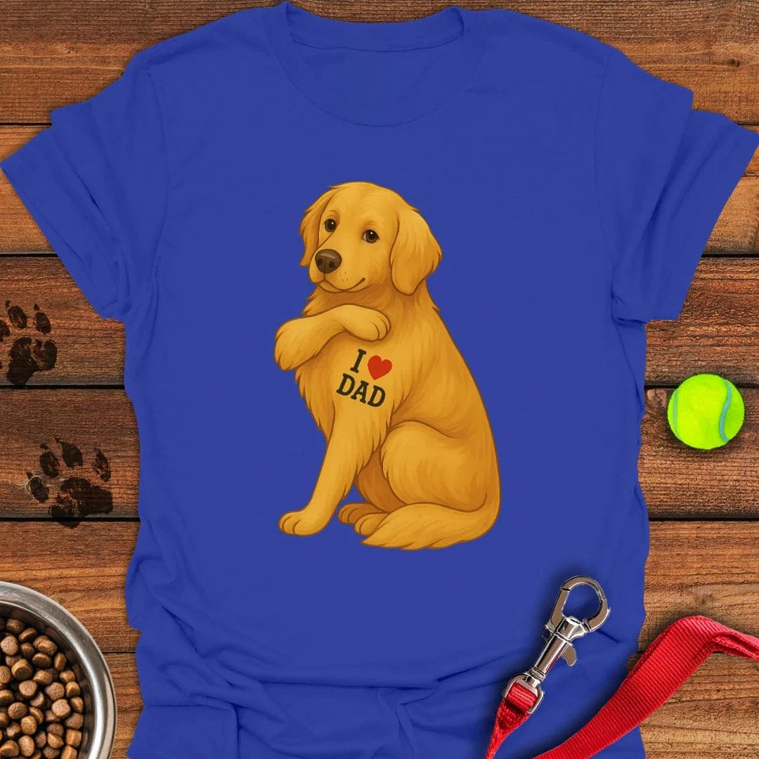 Golden Retriever I Love Dad T-Shirt