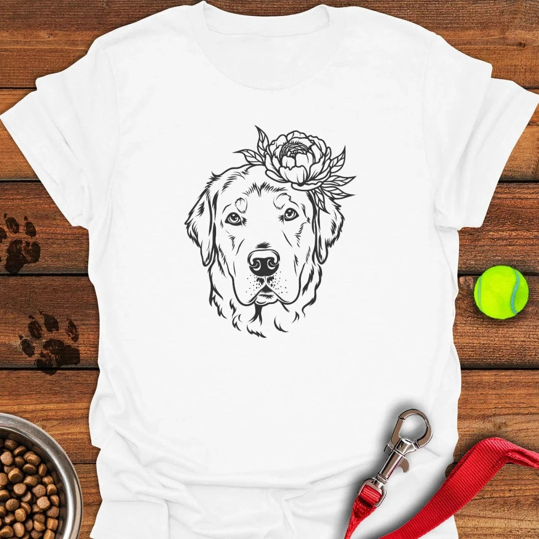 Labrador Flower T-Shirt White