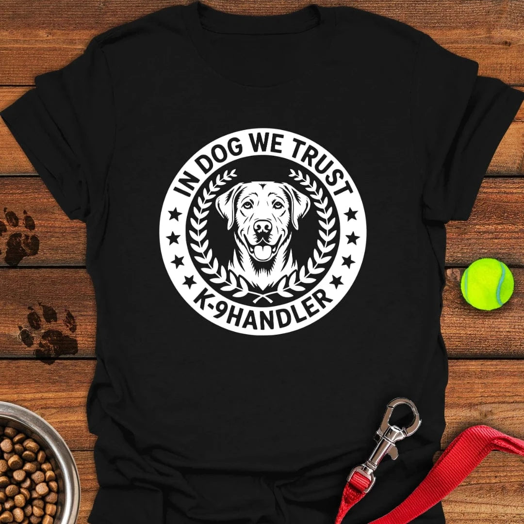 K9 Handler Labrador T-Shirt Black