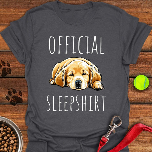 Official Sleepshirt Golden Retrievers T-Shirt Dark Heather