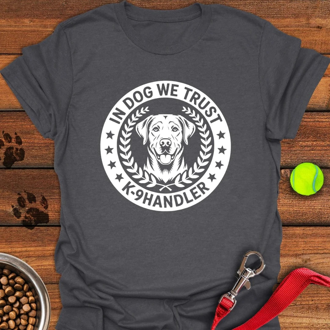 K9 Handler Labrador T-Shirt Dark Heather
