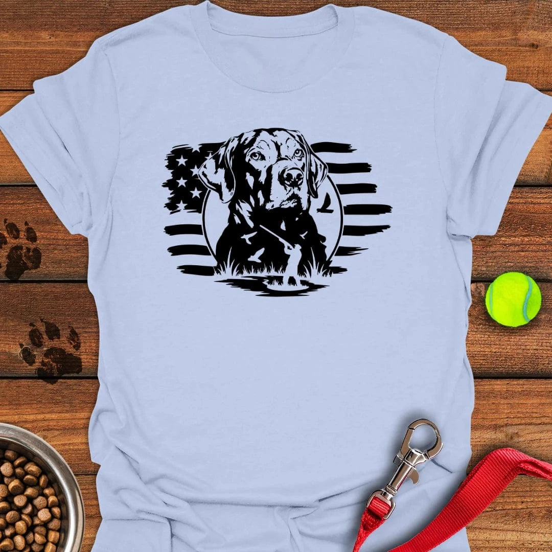Labrador Duck Hunting T-Shirt Light Blue