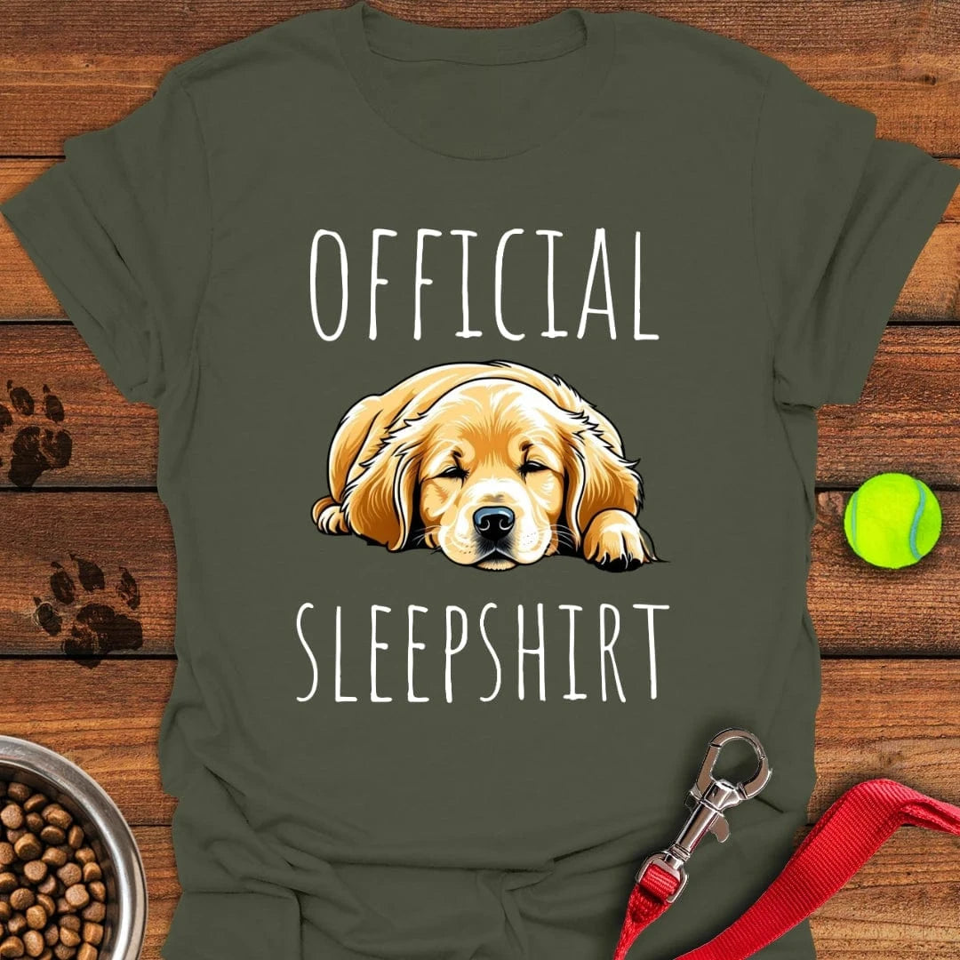 Official Sleepshirt Golden Retrievers T-Shirt Military Green