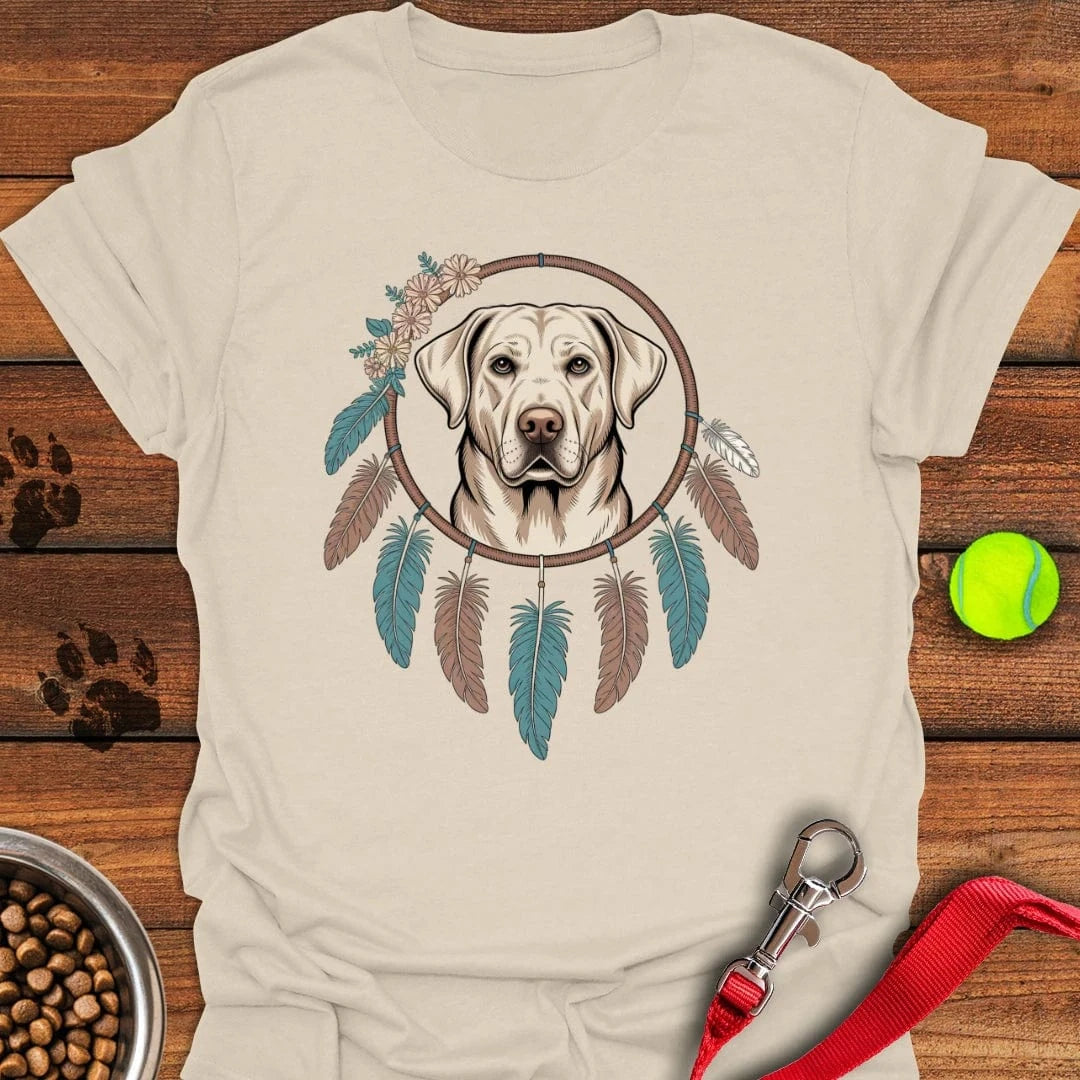 Labrador Boho Dreamcatcher T-Shirt Natural