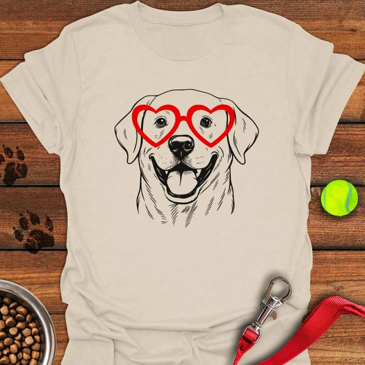 Labrador Love Glasses T-Shirt Natural